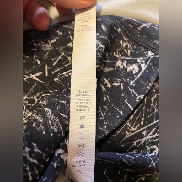 Lululemon Size 4 Wunder Under Leggings Nulox Ombre High Rise Tights Black/White - Picture 6 of 9